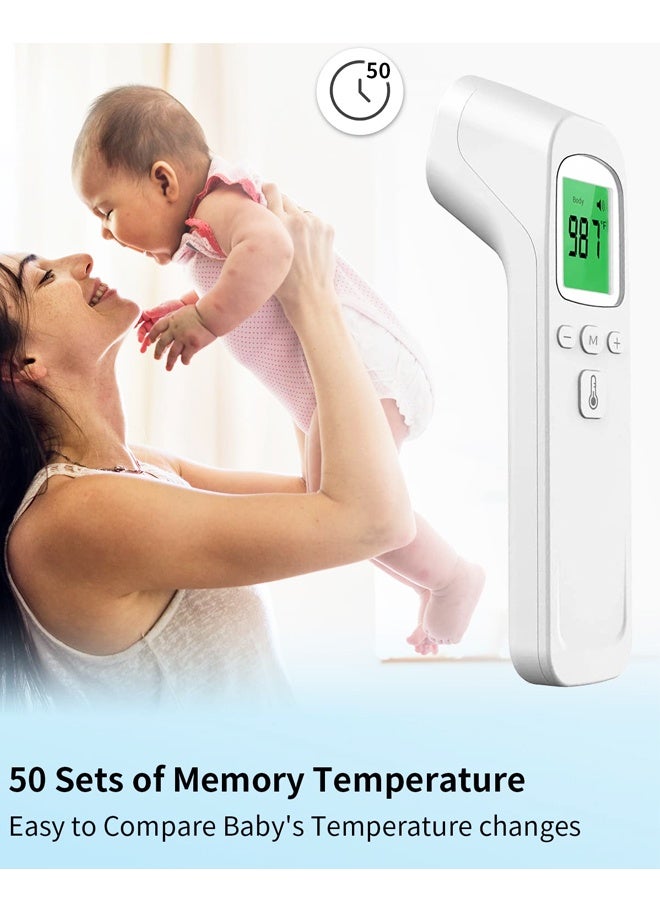 مقياس حرارة رقمي بالأشعة تحت الحمراء للبالغين والأطفال والرضع، وضع مزدوج 2 في 1 مع قراءات دقيقة فورية للحمى - Image 5